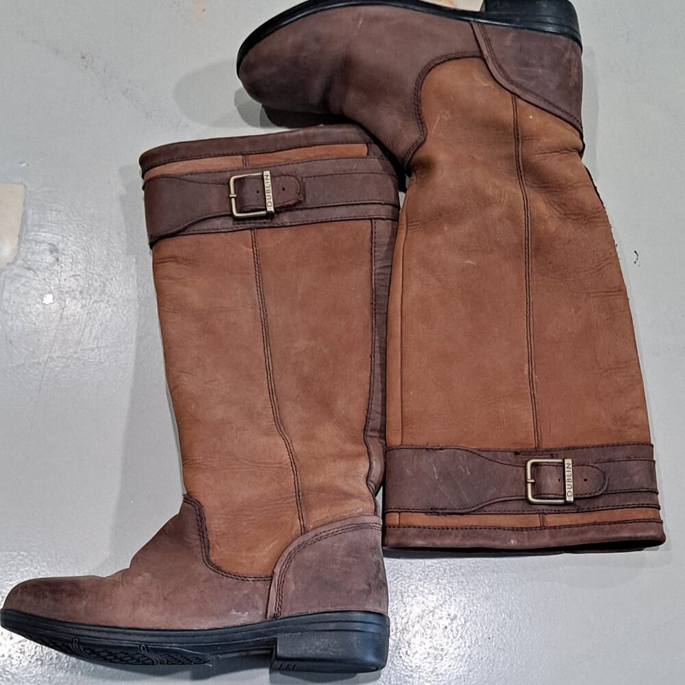 WOMEN'S  DUBLIN ESTUARY TALL BOOTS SIZE 7 RUST/RED BRIAR BEAUTIFUL BOOTS